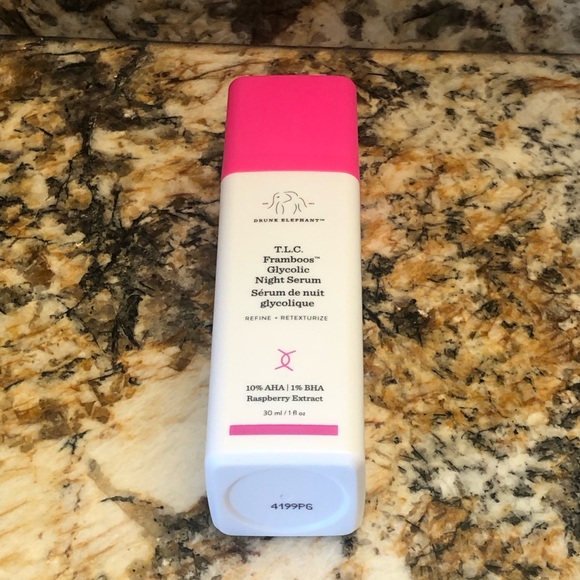Drunk Elephant T.L.C Framboos Glycolic Resurfacing Night Serum 30ml No Box - Picture 6 of 6